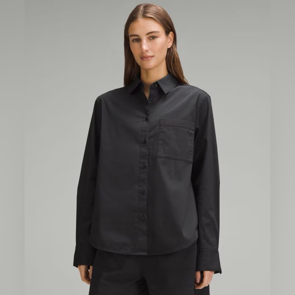 Lululemon Relaxed-Fit Cotton-Blend Poplin Button-Down Shirt